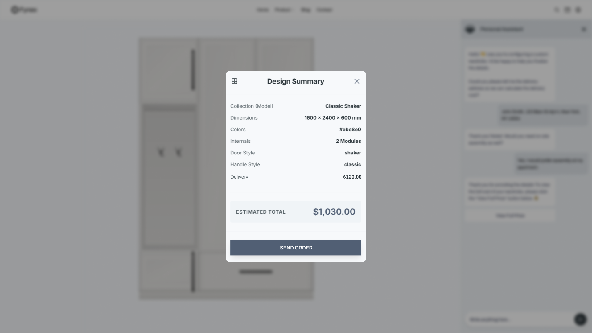 AI-ассистент для конфигуратора мебели
