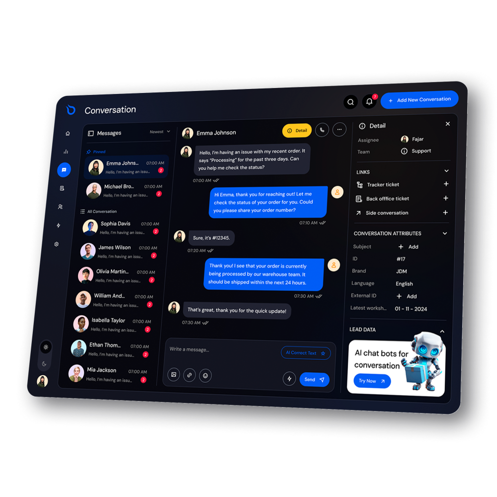 
                             AI agents and bots for CRM