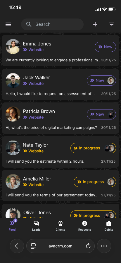 CRM in messenger format