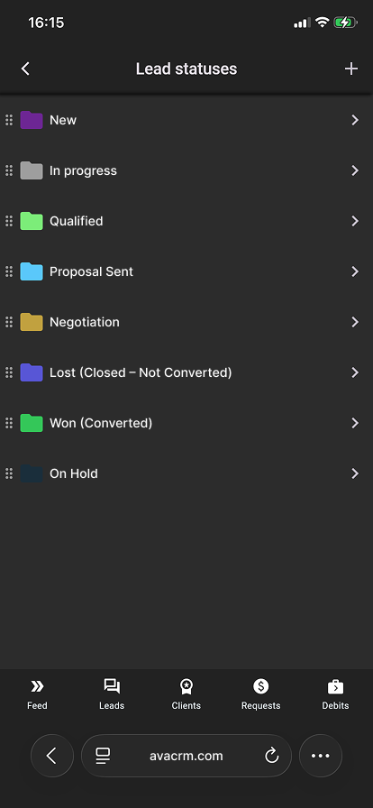 CRM in messenger format