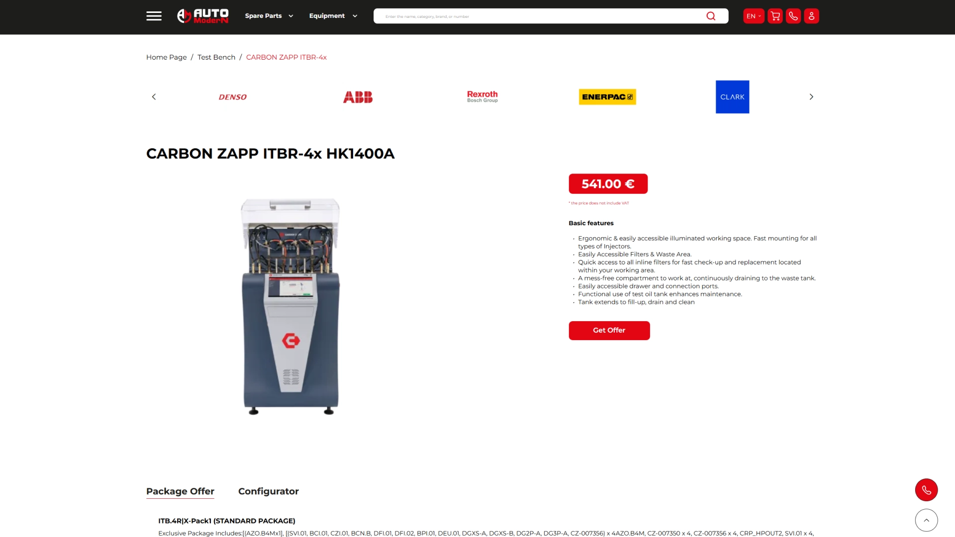 Automodern Website product page