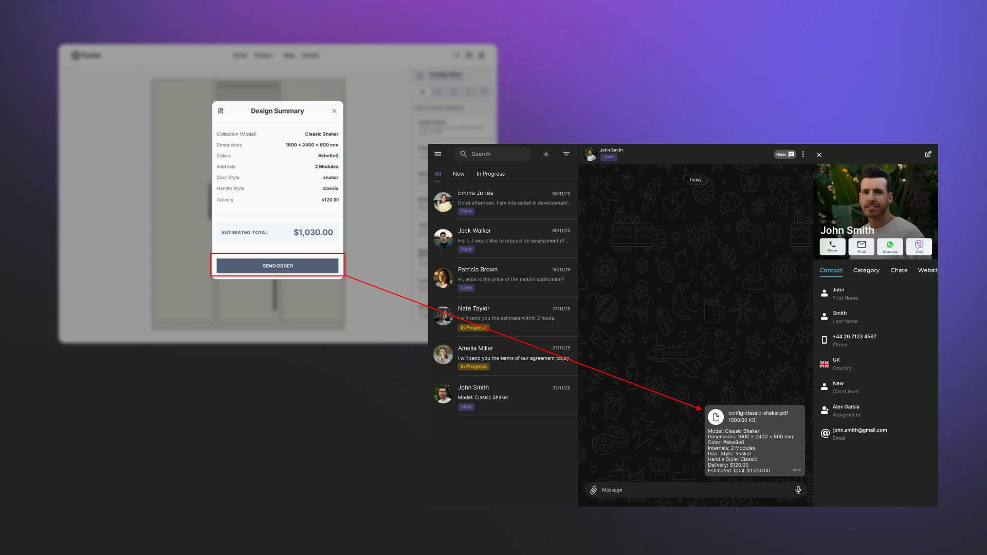 Данные с заявки на сайте автоматически попадают в AvadaCRM