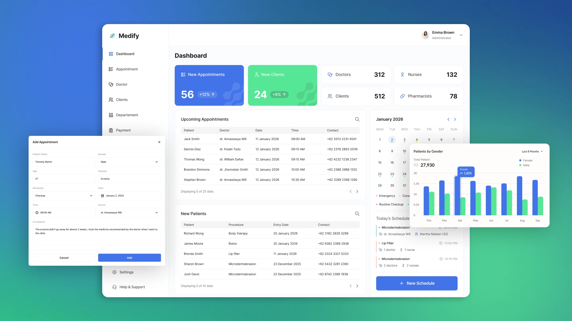 CRM for an aesthetic medicine salon