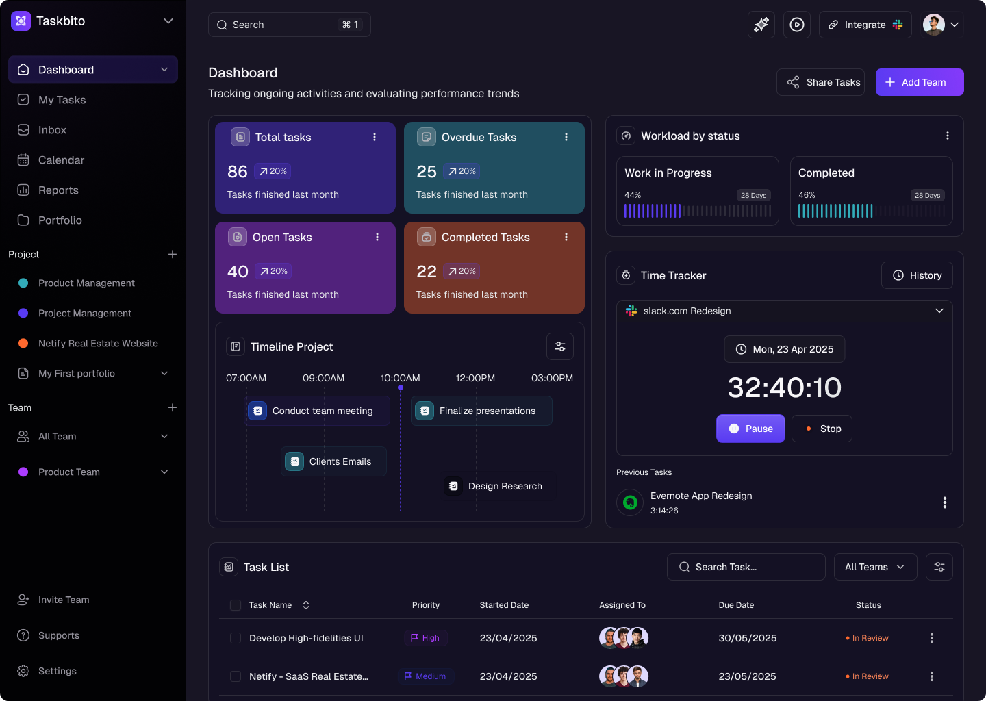 CRM system for web studio