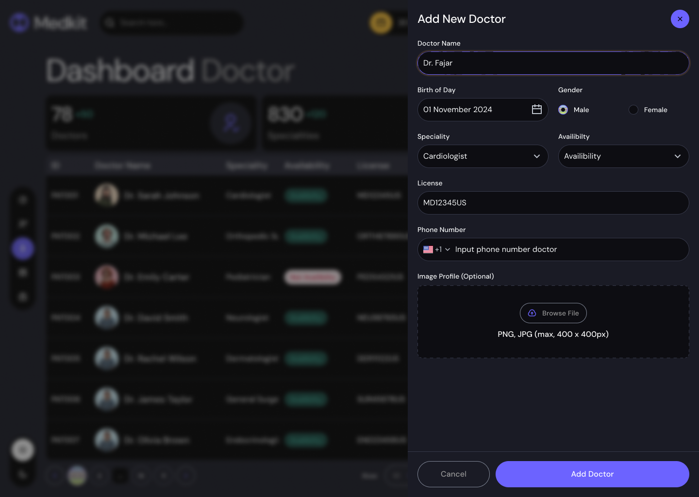 CRM for healthcare professionals and patients