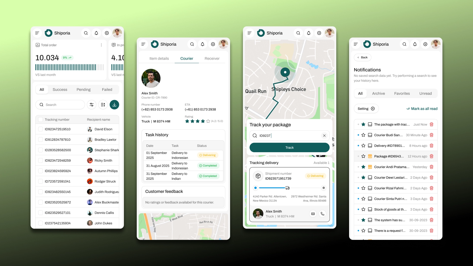 Mobile CRM system for delivery service
