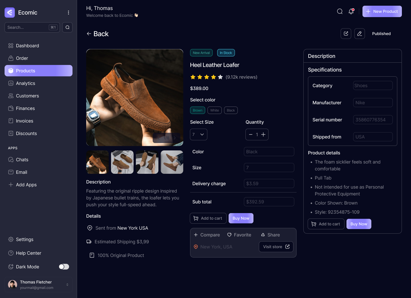 Managing products with CRM