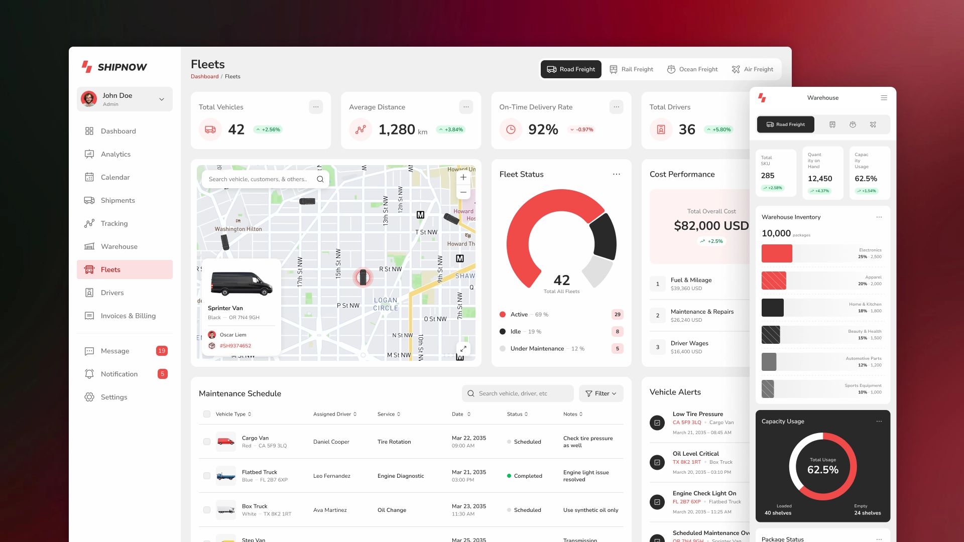 Warehouse and logistics management in manufacturing