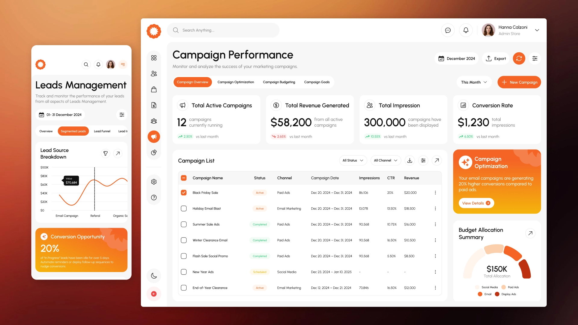 CRM system for marketing