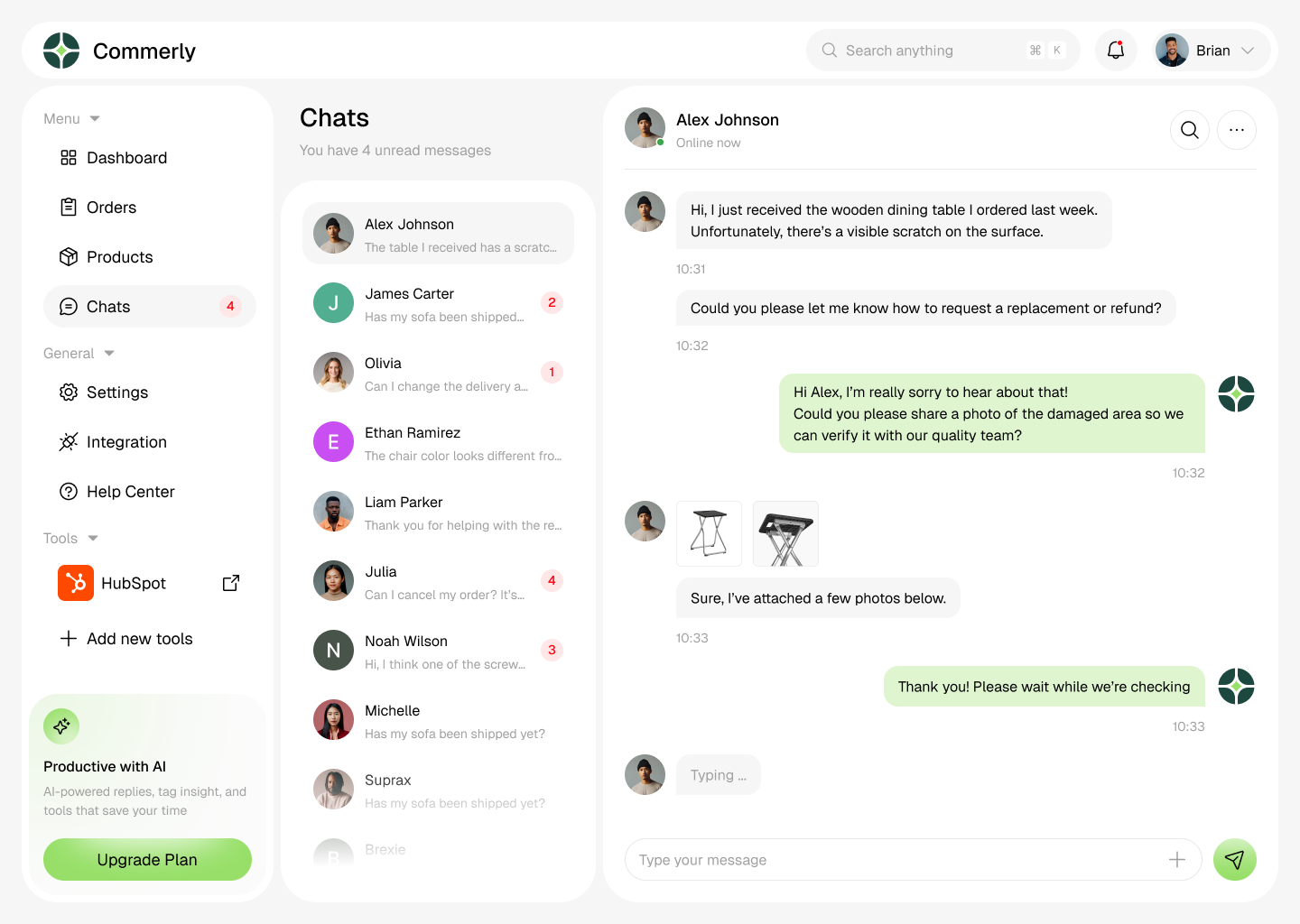 Chatbot for CRM