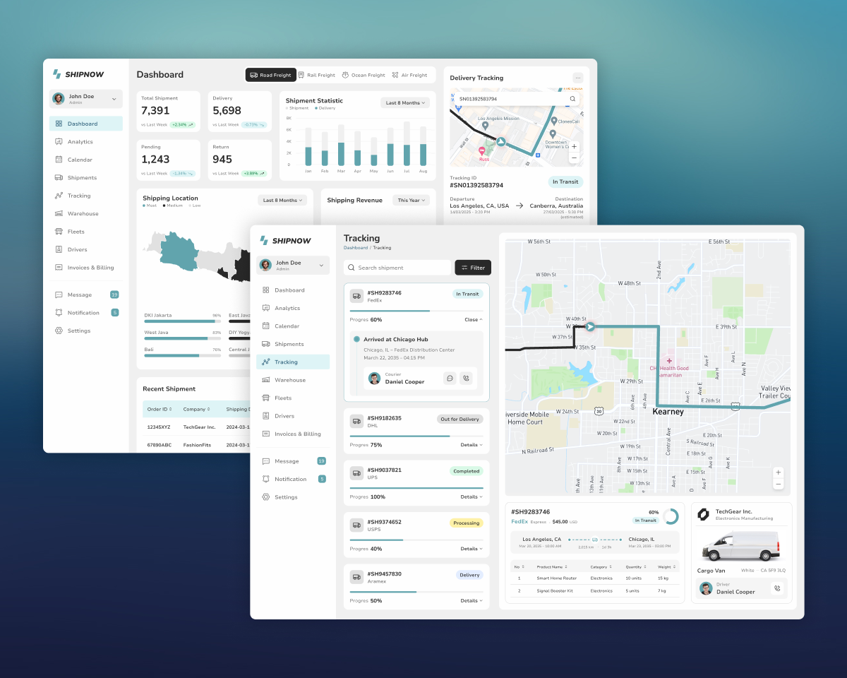 ERP CRM for logistics and transport
