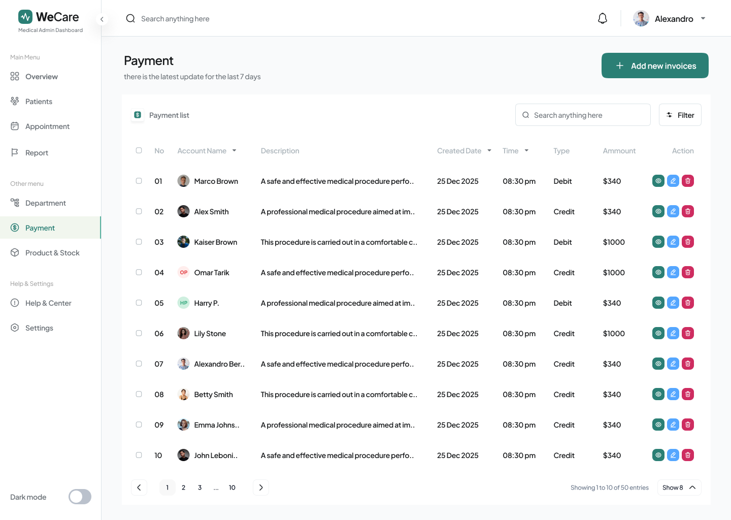 Предоплаты, абонементы и пакеты процедур