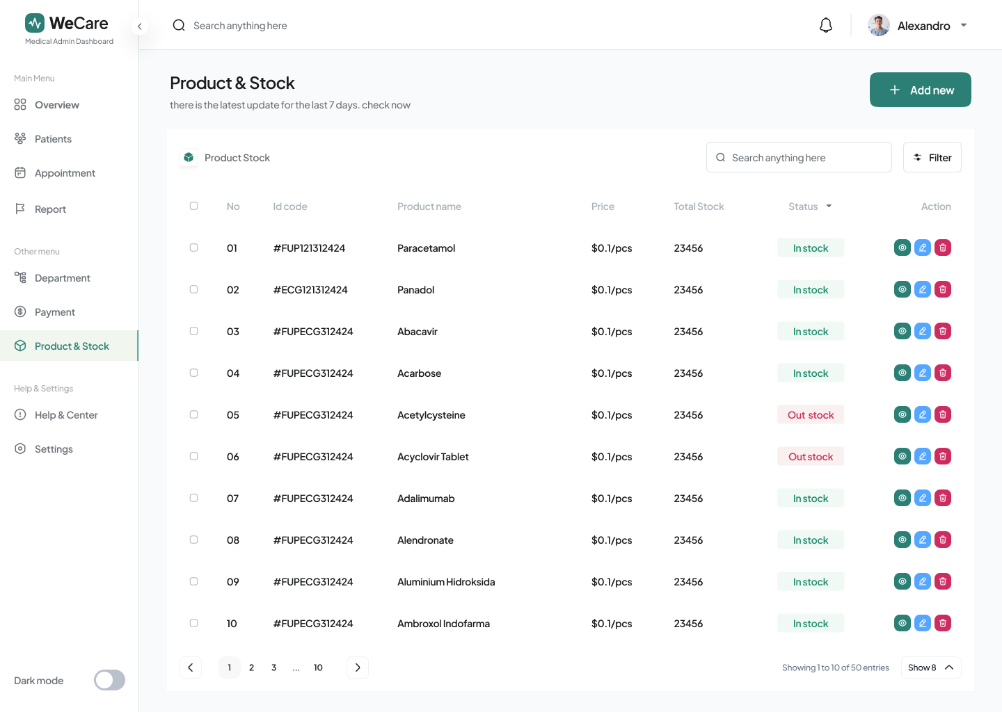 Учёт расходников и материалов