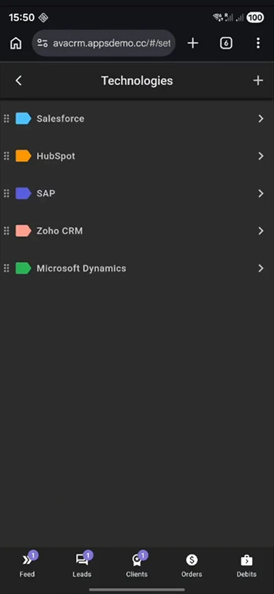 CRM мобильная интеграция, подключение Salesforce, HubSpot и других систем