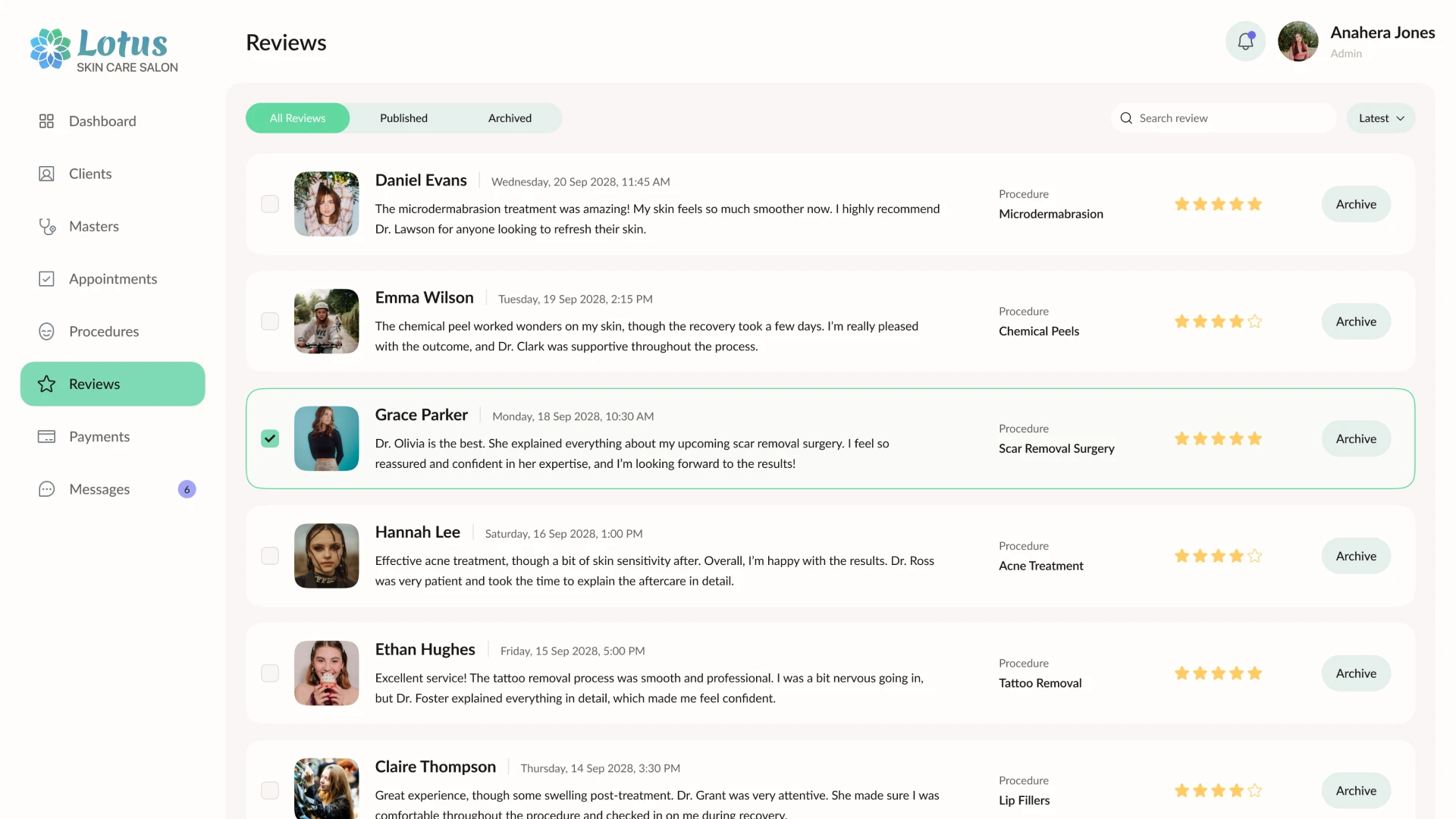 Skin Care Salon CRM Reviews Page