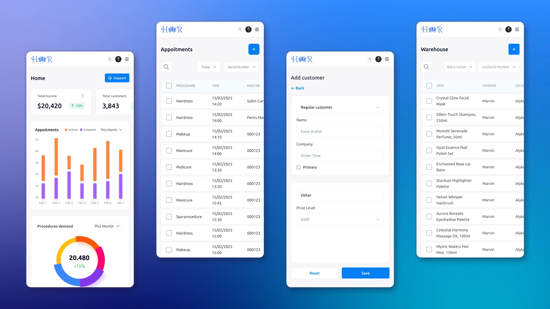 Mobile CRM for barbershops