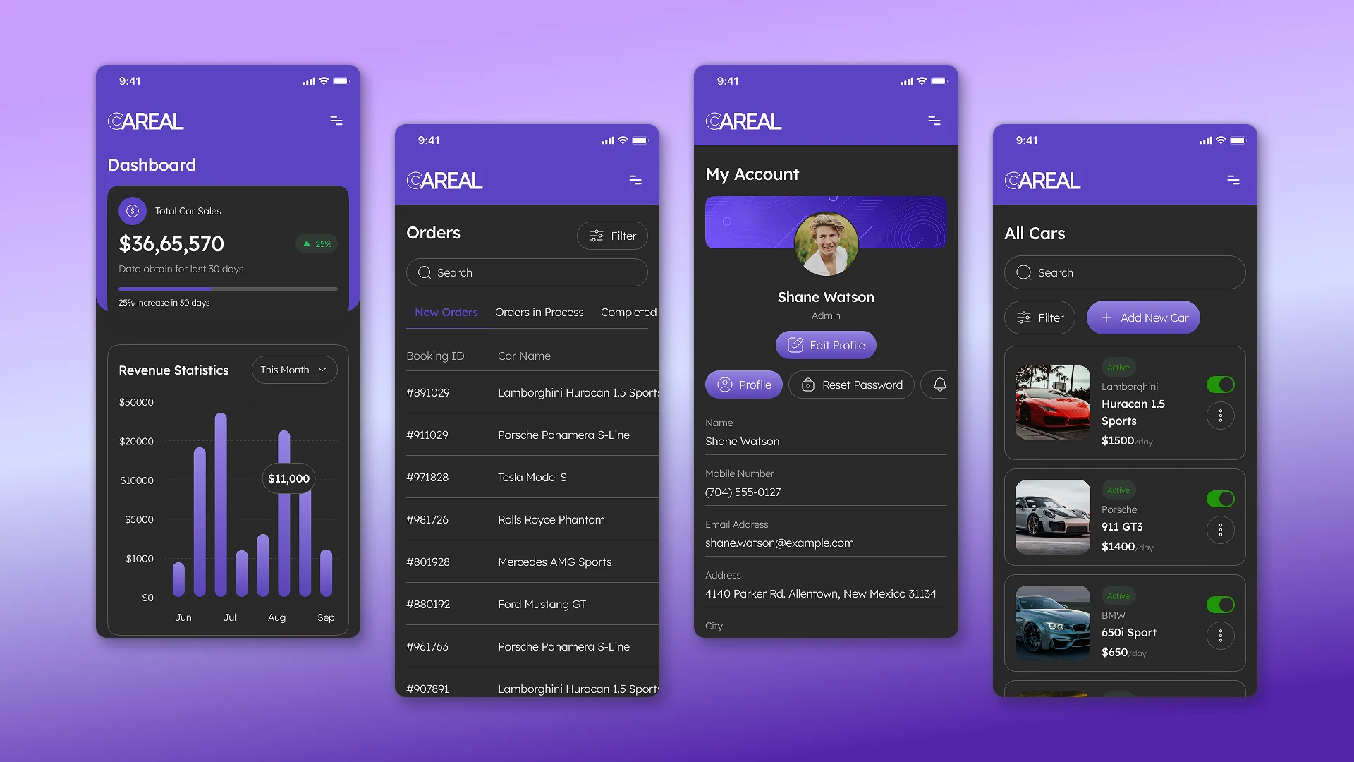 Adaptation for mobile screens CRM for car dealership