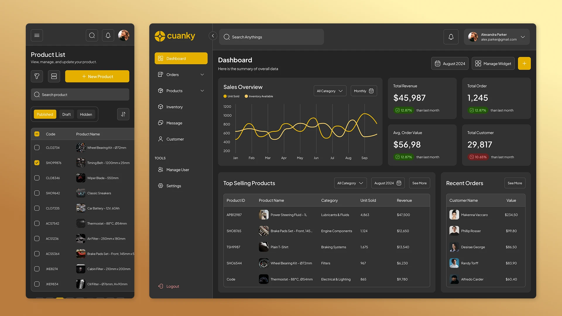 Cross-Platform Screens for Car Shop CRM