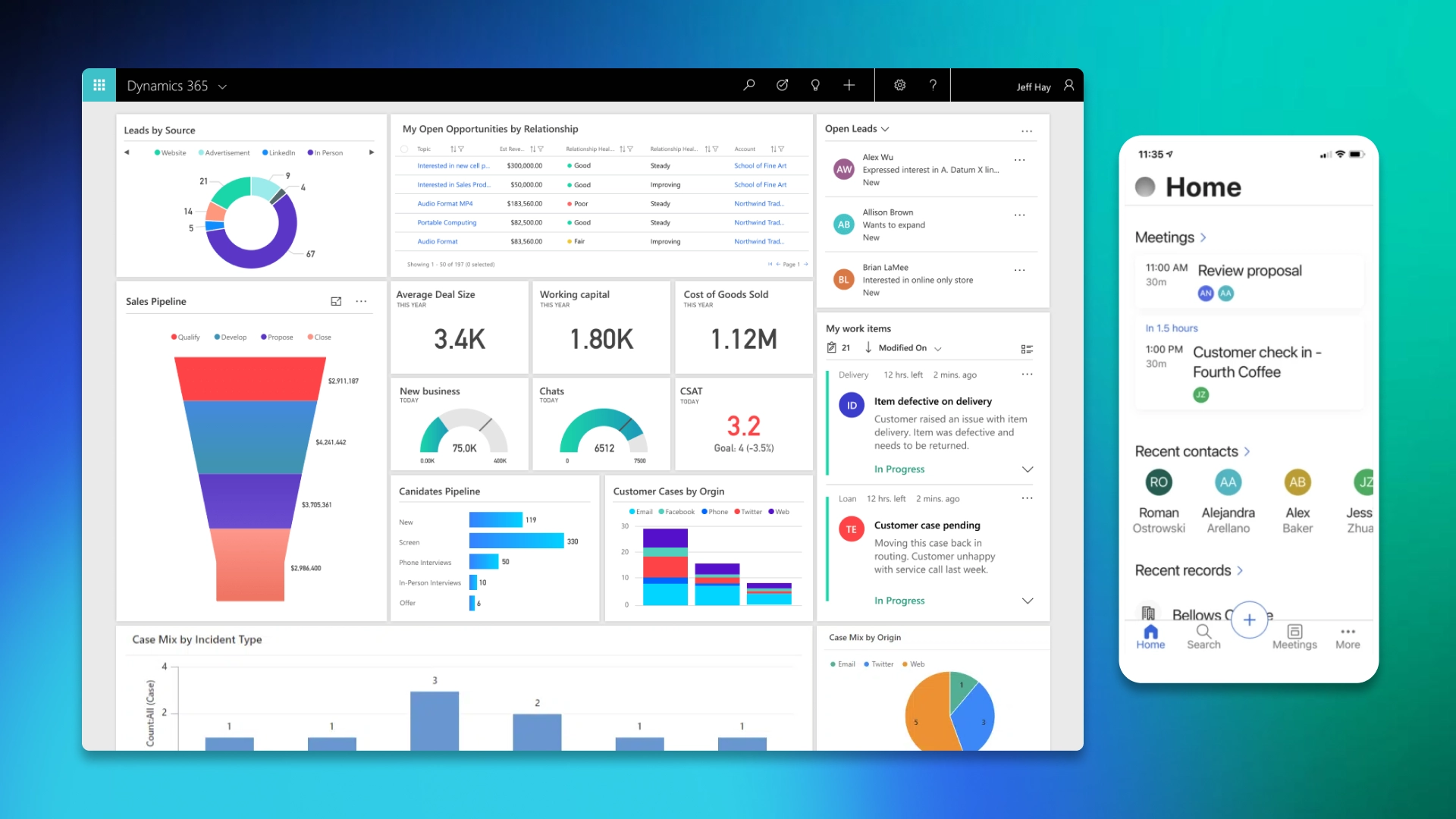 Dynamics 365 Dashboard