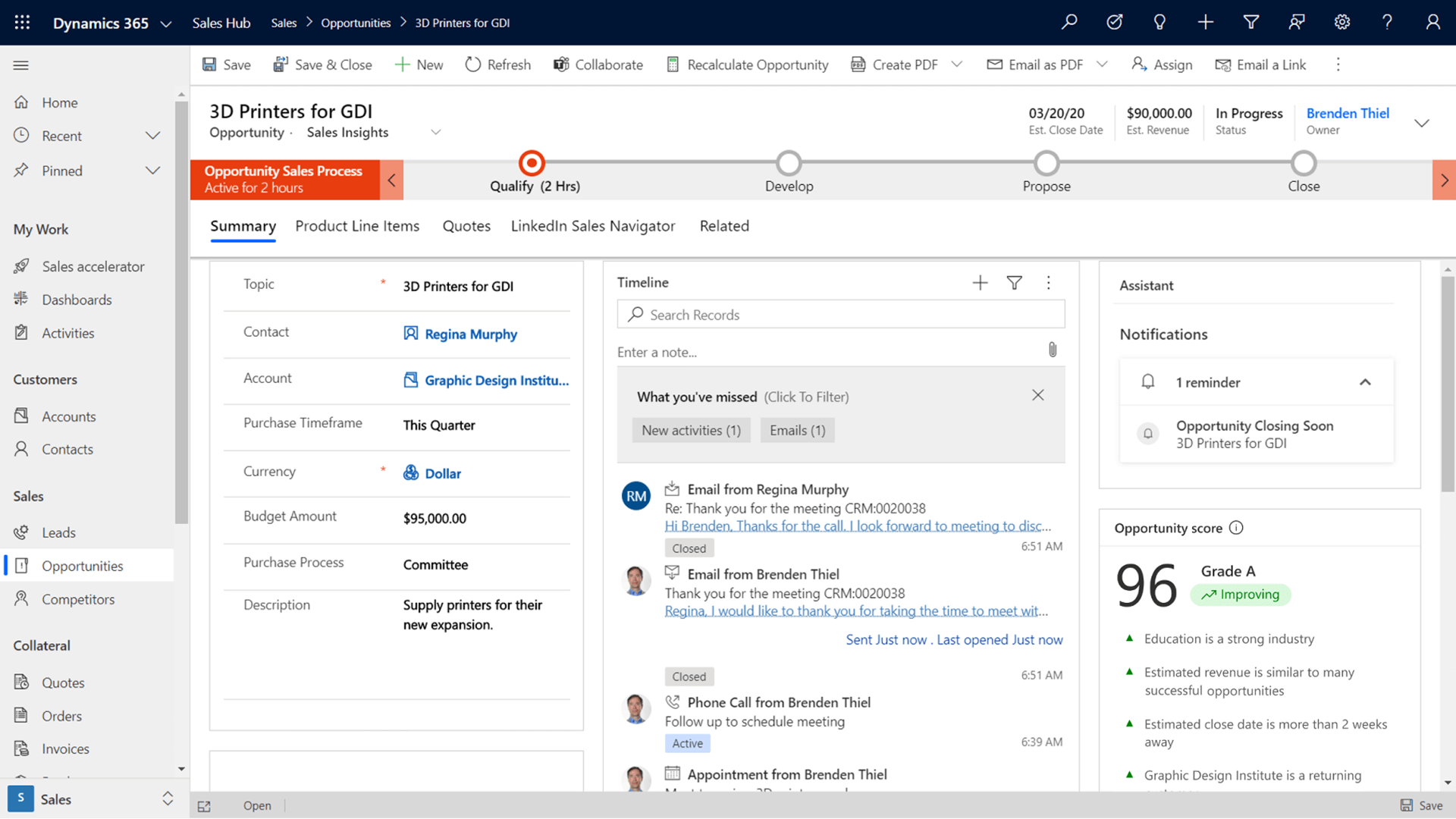 Dynamics 365 Sales