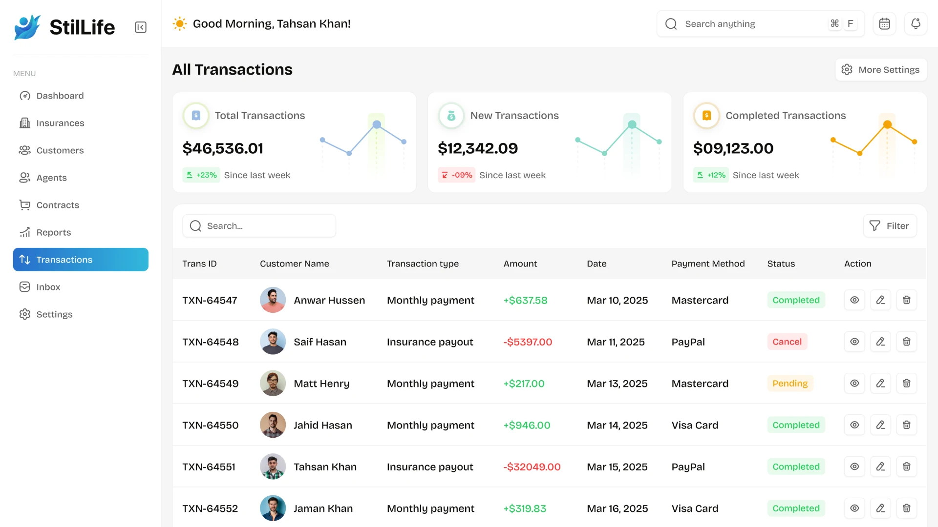 Выплаты в CRM для страховой