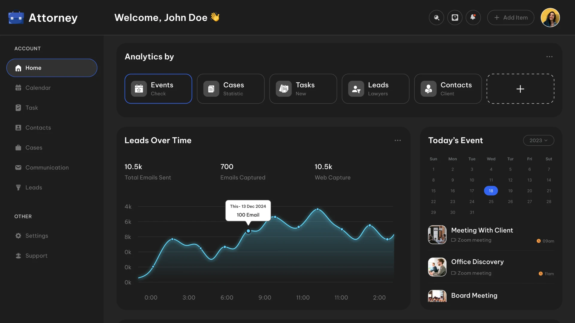 CRM system for a law firm