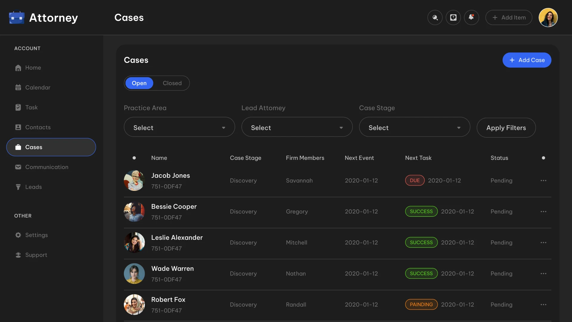 Legal process automation software