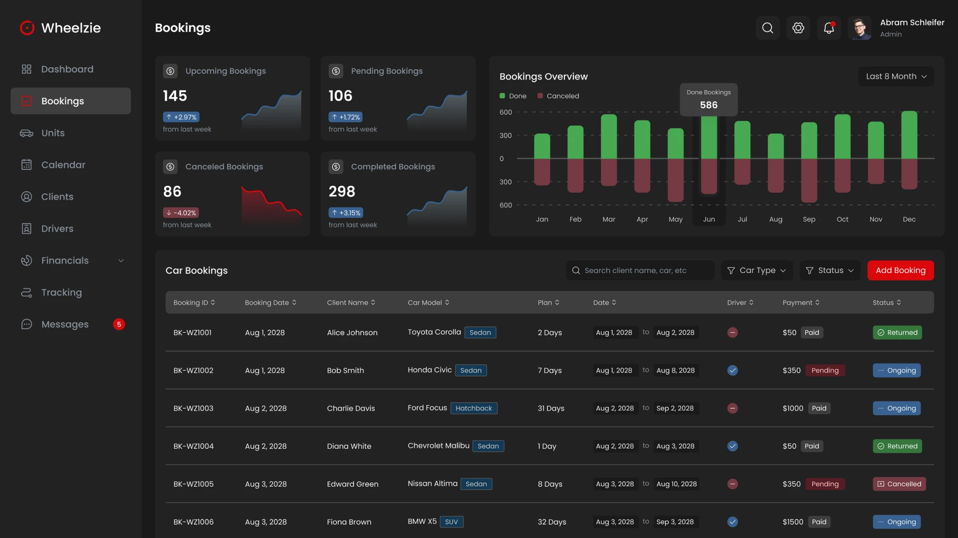 Car Rental CRM Booking Page