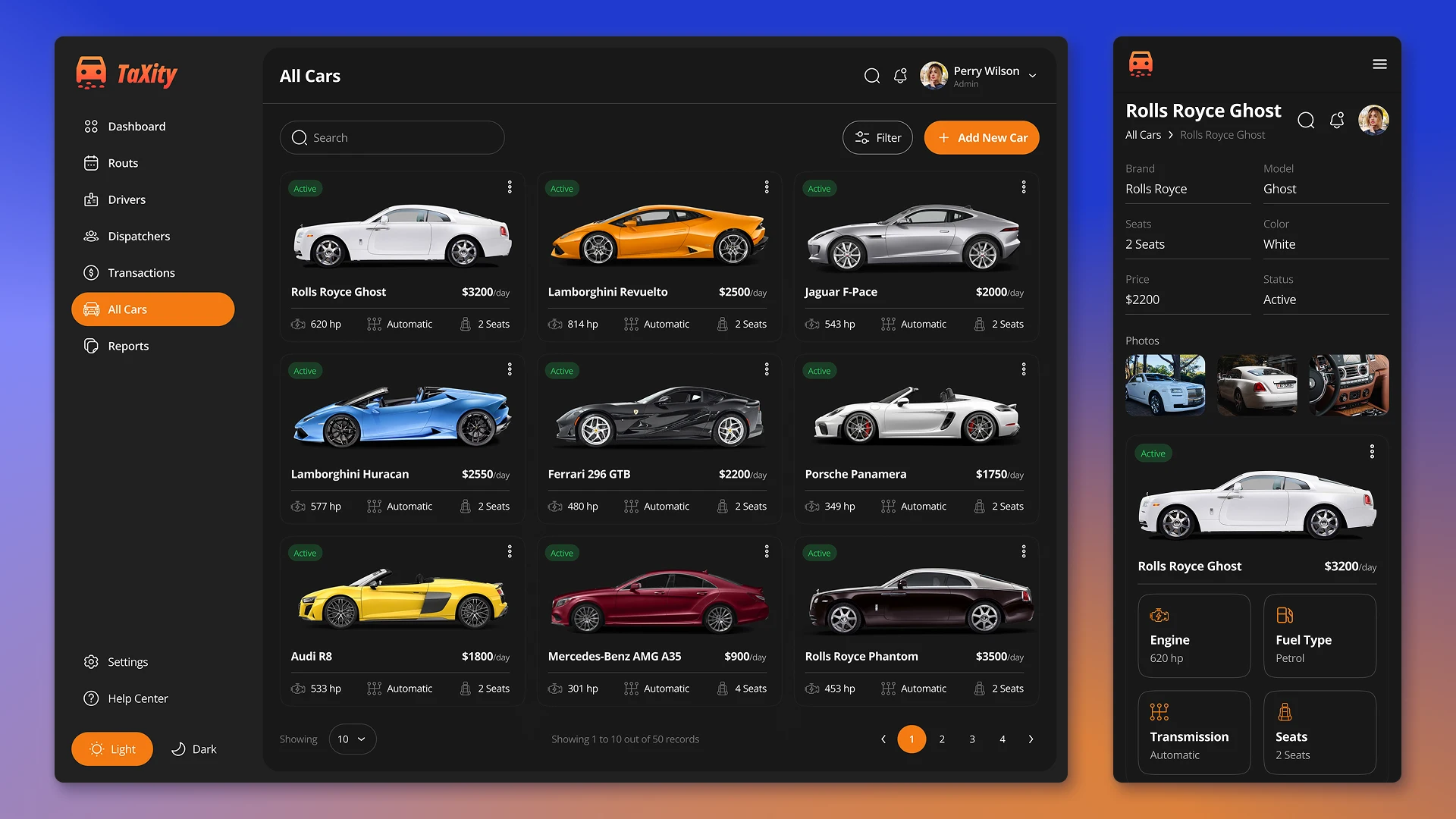 Taxi service CRM system