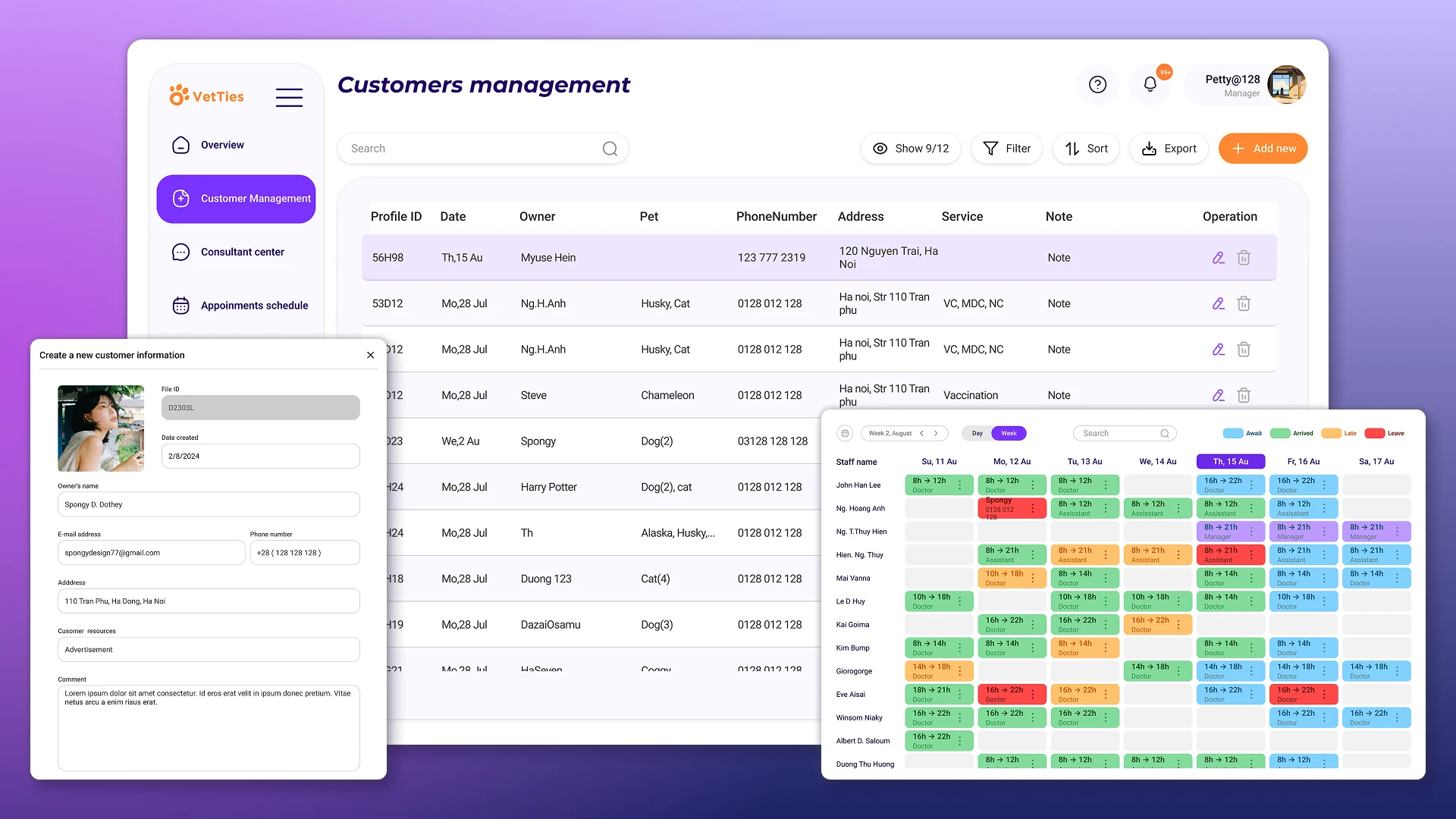 Customer Management CRM for Veterinary Clinics