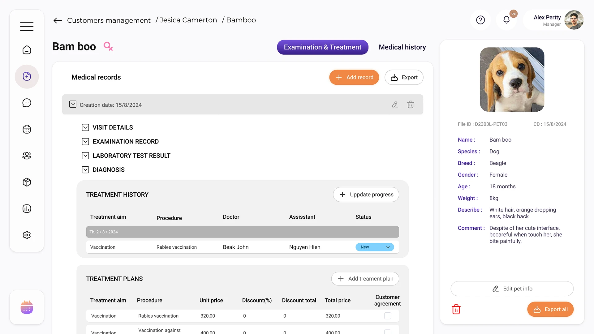 Patient View CRM for Vet Clinics